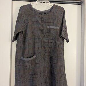 Gray/Red/Blue Plaid Gudrun Sjoden Tunic